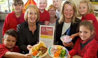 Nottinghamshire school meals Catering Mark gold standard