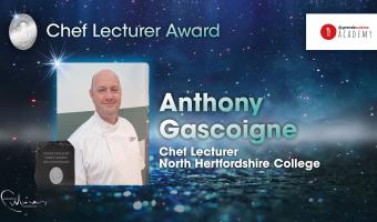 Hertfordshire catering tutor Anthony Gascoigne collects prestigious award   