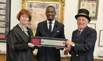 Entrepreneur Tevin Tobun receives Freedom of the City of London 