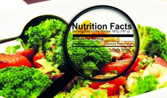 Nutritional information on menus 