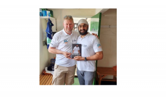 Former England Cricket players Matthew Hoggard and Monty Panesar