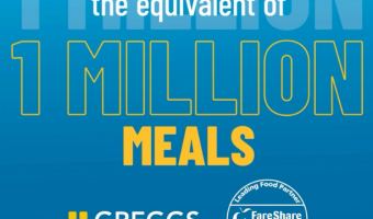 Greggs provides over 1m meals to UK-wide food network 