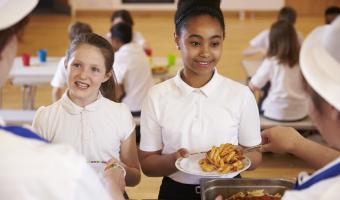 School children, free school meals