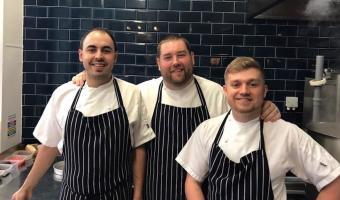 James Connolly, a chef from Edge Hill University (middle)