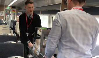 Greater Anglia rail on board catering trolley