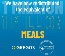 Greggs provides over 1m meals to UK-wide food network 