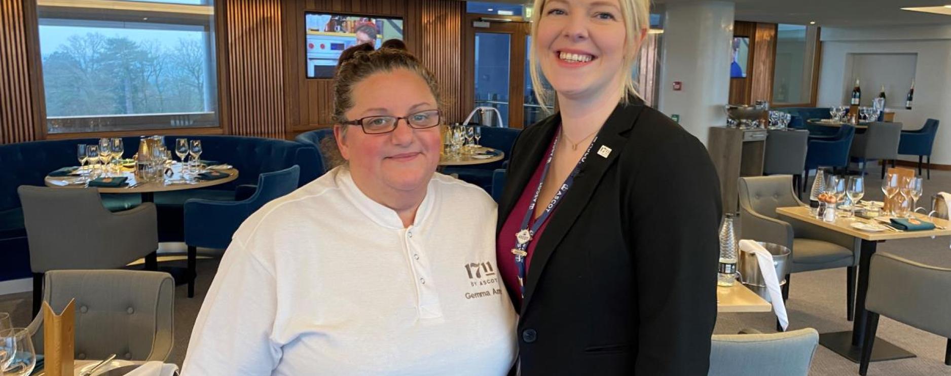 Executive chef Gemma Amor and head of hospitality Jo Smith 