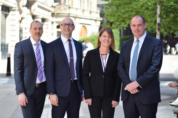 (L-R) Ian, Gregory and Anna, with operations director Angus Brydon