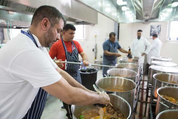 muslim convention islam curry naan cooking UK largest kitchen 