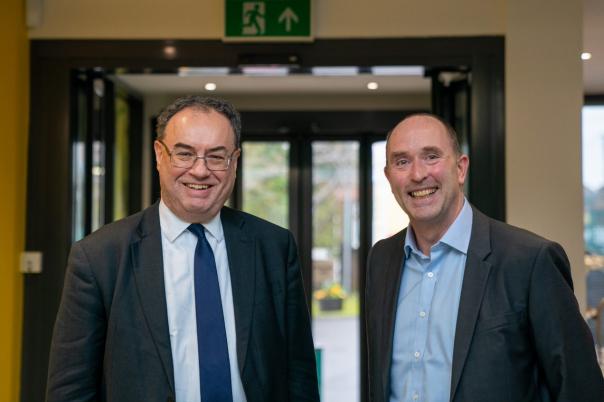 Andrew Bailey the Governor of the Bank of England and Richard Ring chief financial officer at Apetito