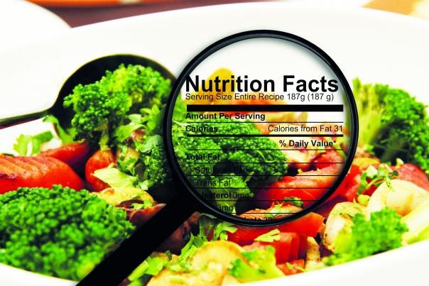 Nutritional information on menus 