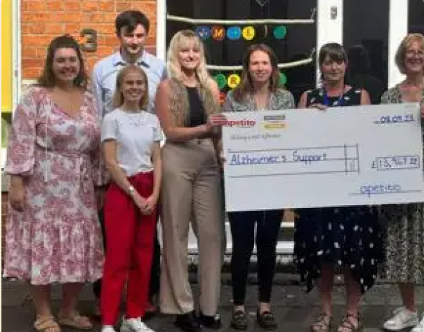 Apetito raises over £13,000 to Alzheimer’s Support 