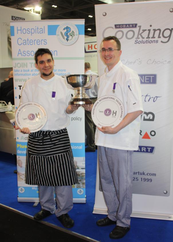 Photo of hospital chef winners 2014 Bela Szekeres and Gabor Rajhona 