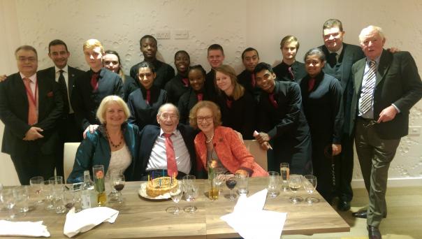 Victor Cesarani marks his 95th birthday at University of West London Victor Cesarani University of West Londn 95th birthday