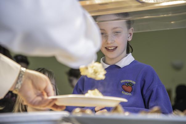 Photo of Payhembury CofE School, Deven, school meals