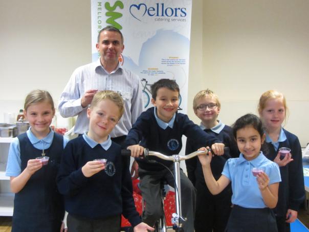 Mellors Catering school pupils smoothie bike area manager Mark Lyons