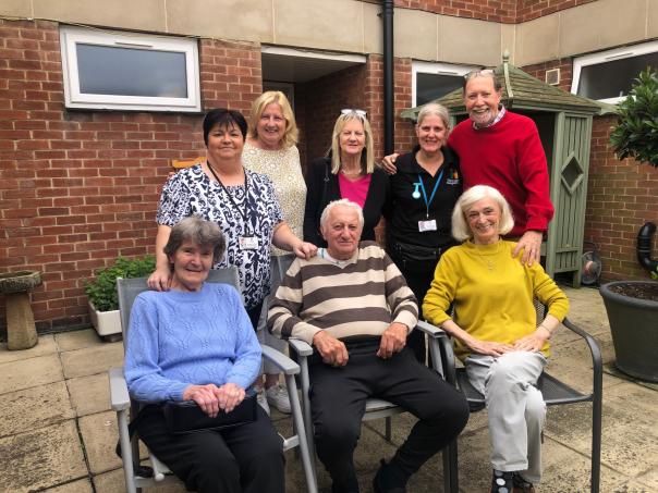 Garden party at care home 