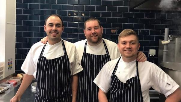 James Connolly, a chef from Edge Hill University (middle)