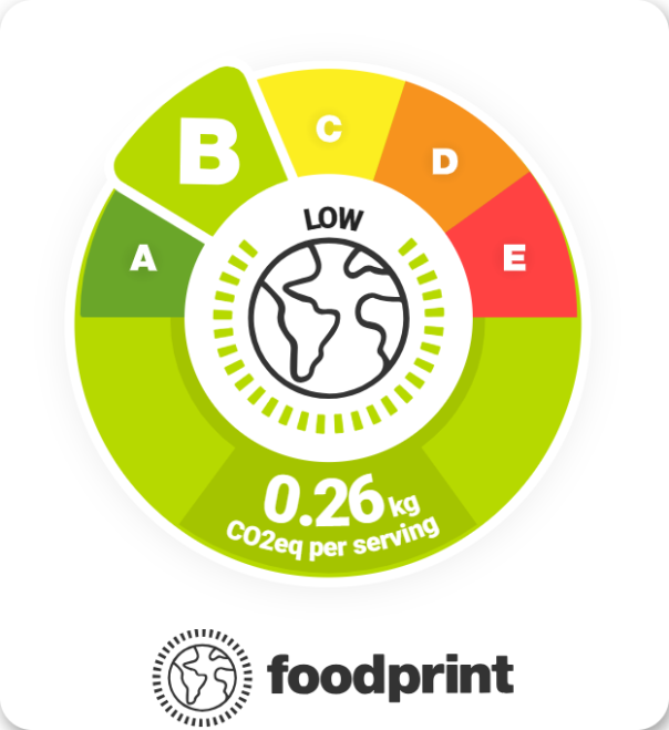 Cod takes third place with 0.26kg of CO2 per serving